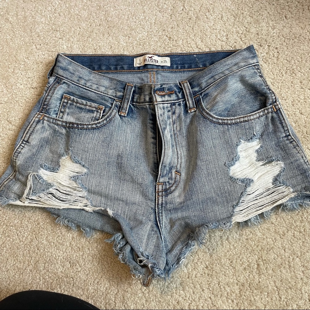 Hollister Ripped Denim Shorts